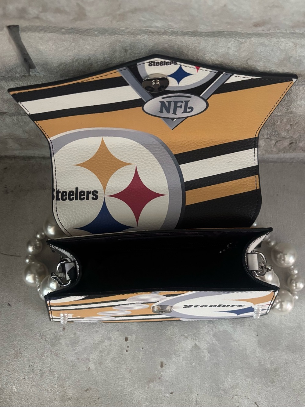 YTUSI House of Pearls Pittsburgh Steelers NWT Handbag & Coin Purse Set - Picture 7 of 14